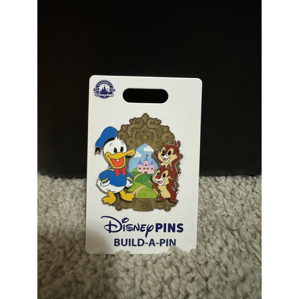 2024 Disney Parks Build A Pin 2 Pin Set Donald Duck With Chip & Dale New